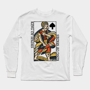 Original Standard Character of Playing Card King of Spades Long Sleeve T-Shirt